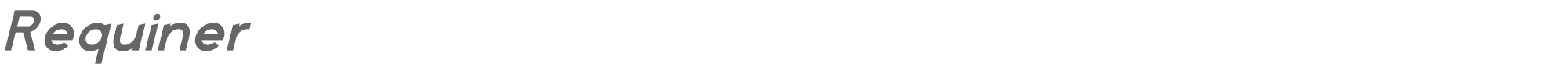 Sample characters Requiner Font